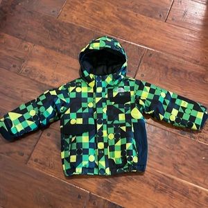 Warm hooded snow jacket